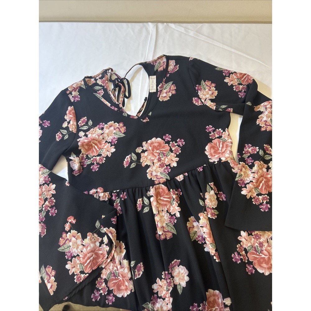Floral Black Dress